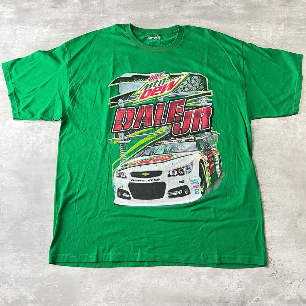 Y2K Diet Mountain Dew Dale Earnhardt Jr Nascar Racing Shirt